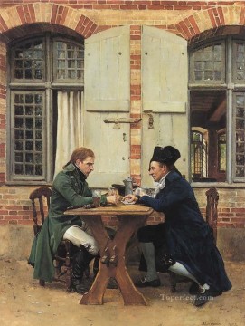  Ernest Obras - Los jugadores de cartas 1872 clasicista Jean Louis Ernest Meissonier